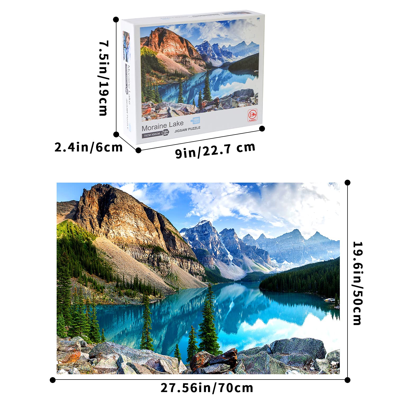 Amazon.com: Yundu 1000 Piece Puzzles for Adults, Moraine Lake